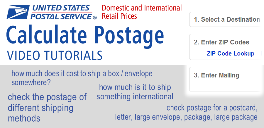 Calculate USPS Postage Online Video Tutorials by Bart Smith